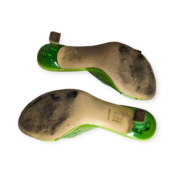 Moda Green Acrylic Heels Size 6M - Picture 10 of 11